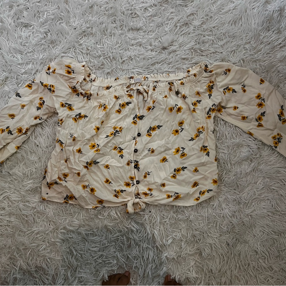 yellow flower shirt